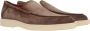 Santoni Bruine suède loafers met amandelvormige neus Brown Heren - Thumbnail 6