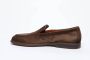 Santoni Bruine Suède Loafers Platte Schoenen - Thumbnail 2