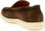 Santoni Bruine suède loafers met amandelvormige neus Brown Heren - Thumbnail 4