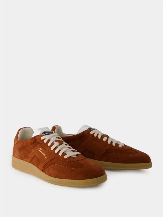 Santoni Bruine Suède Oly Sneaker