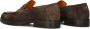 SANTONI Loafers Heren Sue Penny Loafer Gz Maat: 11 Materiaal: Suède Kleur: Bruin - Thumbnail 4