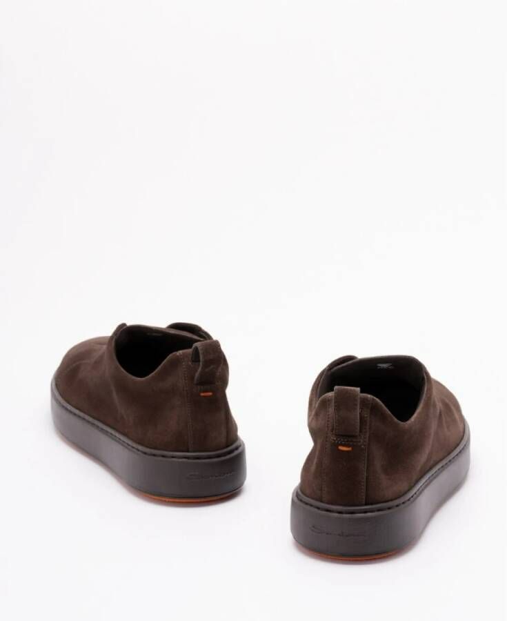 Santoni Bruine Suède Victory Sneakers