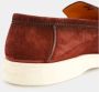 Santoni Burgundy Nubuck Loafers - Thumbnail 2