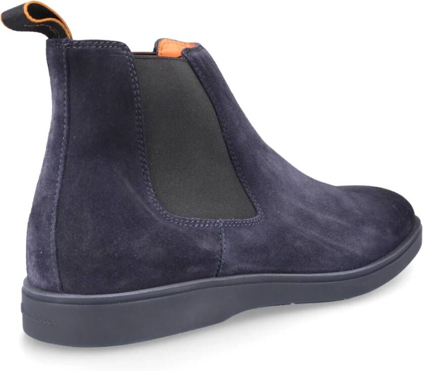 Santoni Elegante Budapest-geïnspireerde Chelsea Boots Blauw Heren