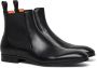 Santoni Handgemaakte Leren Chelsea Boot Zwart Heren - Thumbnail 3