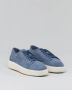 Santoni Clean-icon Suede Sneakers Blue Dames - Thumbnail 3