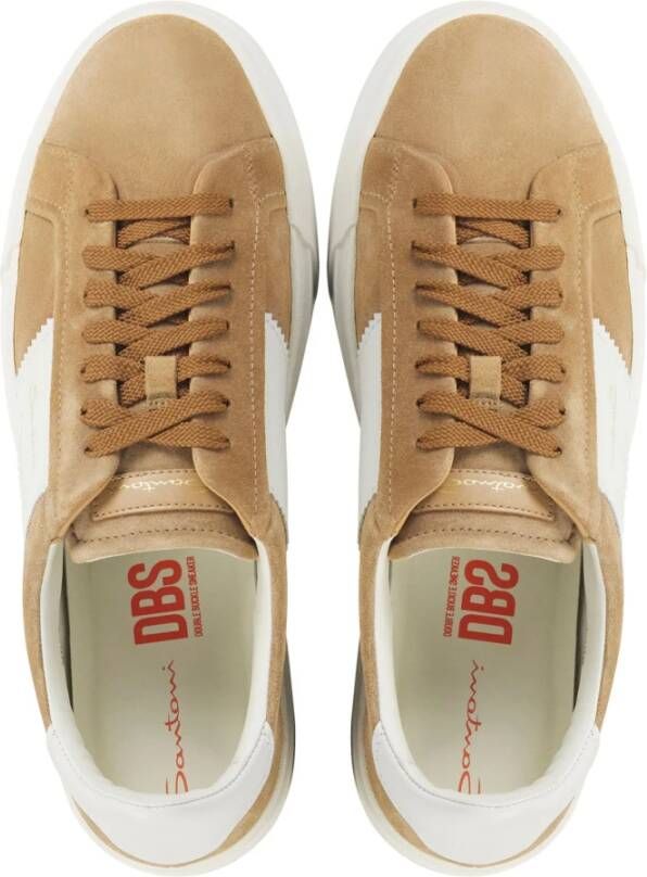 Santoni Cognac Sneakers Brown Heren