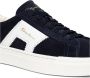 Santoni Donkerblauwe en witte dubbele gespschoen Blauw Heren - Thumbnail 5