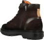 Santoni Donkerbruine Leren Schoenen Brown Heren - Thumbnail 3