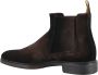 Santoni Donkerbruine Suède Enkellaars - Thumbnail 2