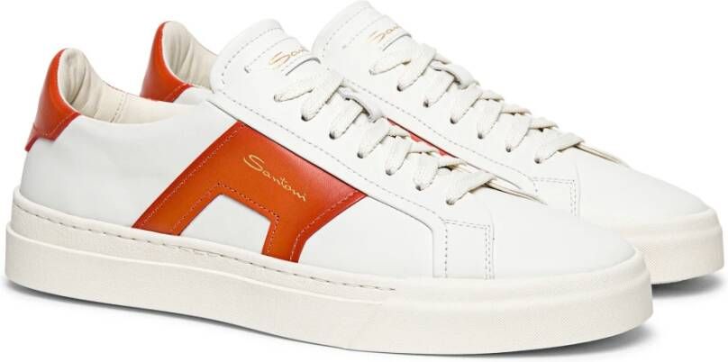 Santoni Double Buckle Leren Sneaker