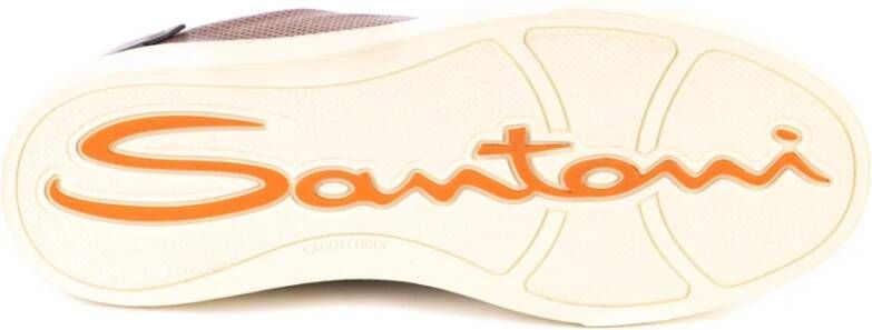 Santoni Drilled Leather Sneakers Mod. Gloria