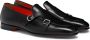 Santoni Dubbele gesp leren instapper Black Heren - Thumbnail 2