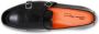 Santoni Dubbele gesp leren instapper Black Heren - Thumbnail 5