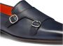 Santoni Dubbele gesp leren instapper Blue Heren - Thumbnail 2