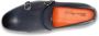 Santoni Dubbele gesp leren instapper Blue Heren - Thumbnail 4