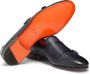 Santoni Dubbele gesp leren instapper Blue Heren - Thumbnail 5