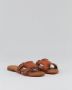 Santoni Dubbele gesp leren platte sandalen Brown Dames - Thumbnail 8