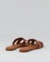 Santoni Dubbele gesp leren platte sandalen Brown Dames - Thumbnail 5