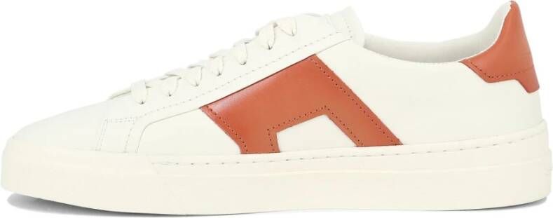 Santoni Dubbele Gesp Leren Sneakers Multicolor Dames