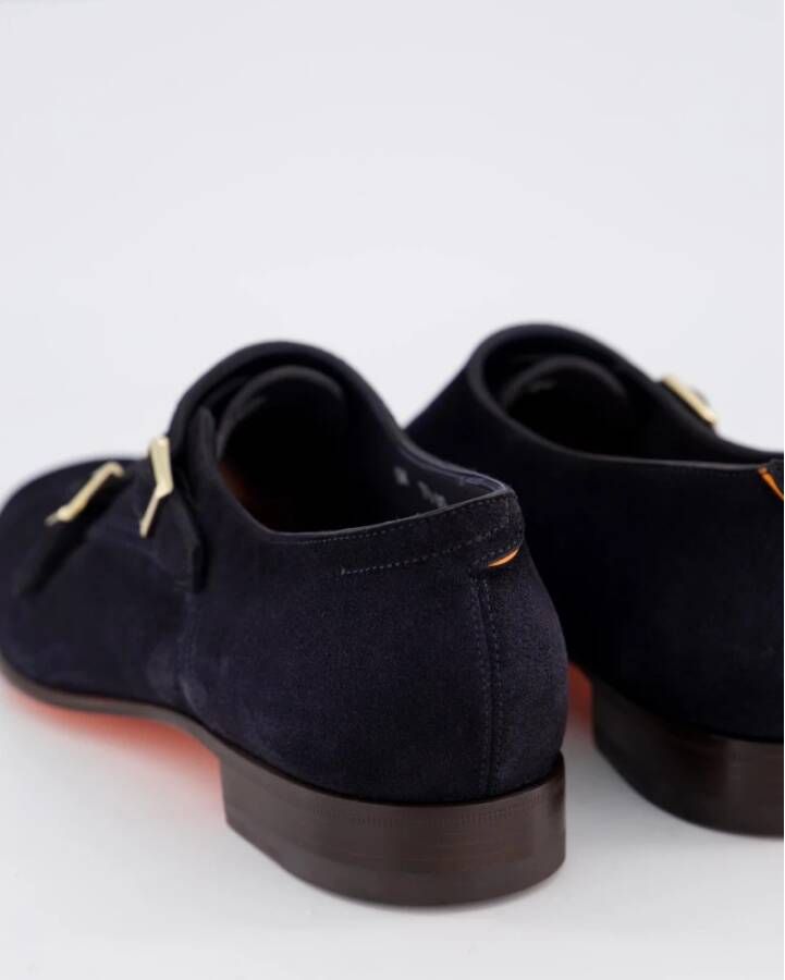 SANTONI Instappers Heren Axel Maat: 8 5 Materiaal: Suède Kleur: Blauw - Foto 3
