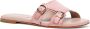 Santoni Leren Slide Sandaal met Dubbele Gesp - Thumbnail 2