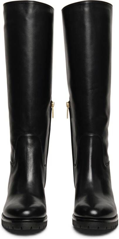 Santoni Elegante Leren Laars Black Dames
