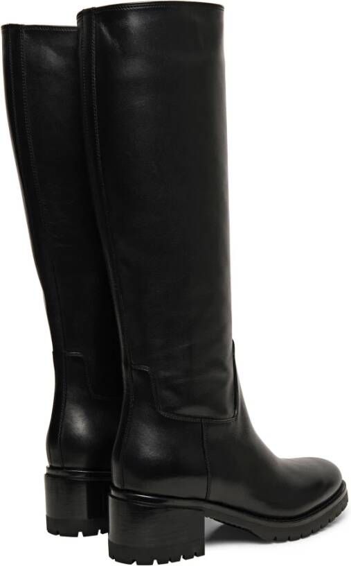 Santoni Elegante Leren Laars Black Dames