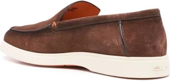 Santoni Elegante Leren Schoen Brown Heren