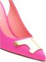 Santoni Elegante Grosgrain Slingback Pumps Paars Dames - Thumbnail 8