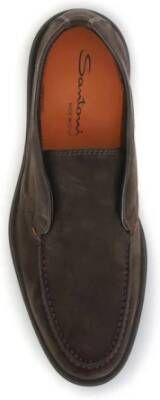 Santoni Elegante suède loafers met antislip zool