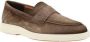 Santoni Elegante Suède Loafers met Rubberen Zool Brown Heren - Thumbnail 3