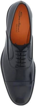 Santoni Elongated Toe Leren Veterschoenen