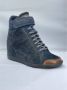 Santoni Stijlvolle Enkellaarzen met Platformaccent Blauw Dames - Thumbnail 5