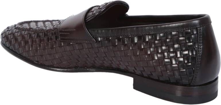 Santoni Gevlochten leren loafers