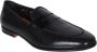 Santoni Glanzende zwarte leren instapper Black Heren - Thumbnail 3