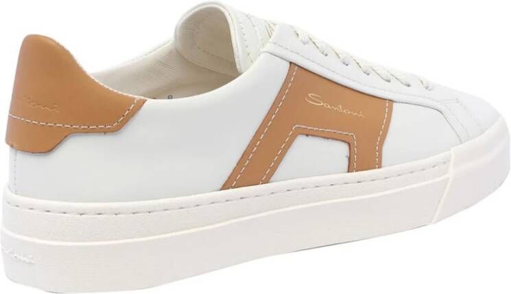 Santoni Gloria 3 Uomo White Caramel Schoenen White Heren