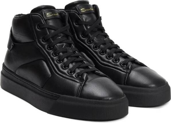 Santoni Glory Leren Sneakers Black Dames