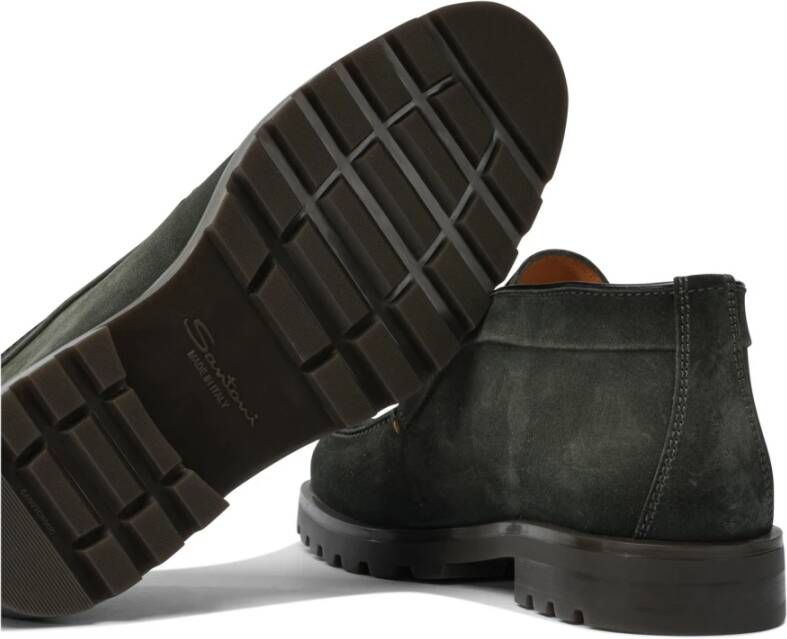 Santoni Groene Enkellaarzen voor Mannen