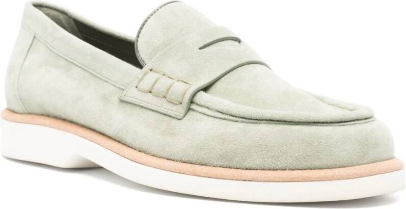 Santoni Suède loafer voor dames Blue Dames