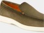 Santoni Groene Suède Loafers - Thumbnail 2
