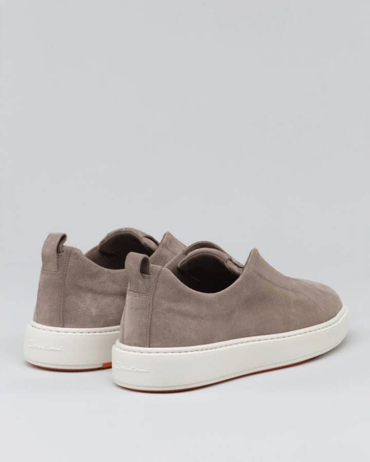 Santoni Gyan Slip-On Sneakers Beige Heren