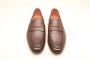 Santoni Handgemaakte leren loafers in cognacbruin Brown Heren - Thumbnail 2