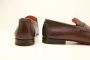 Santoni Handgemaakte leren loafers in cognacbruin Brown Heren - Thumbnail 4