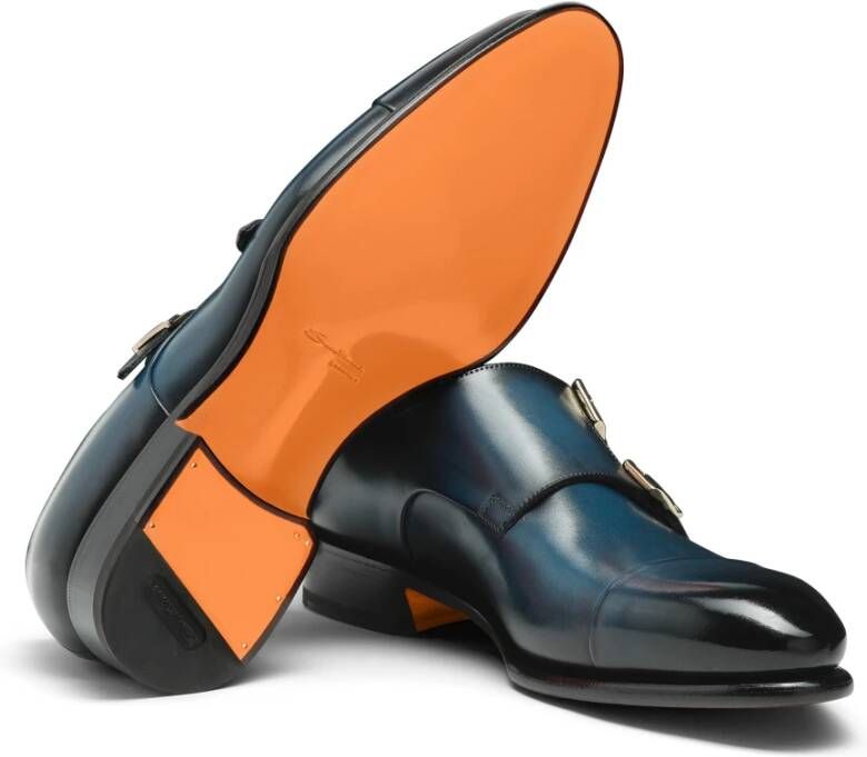 Santoni Heren dubbele gespschoen