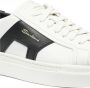 Santoni Heren leren dubbele gesp sneaker - Thumbnail 2