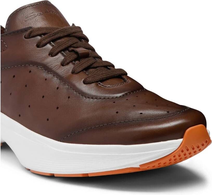 Santoni Heren leren sneaker