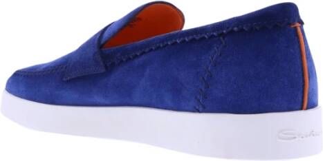 Santoni Heren Loafer Blue Heren