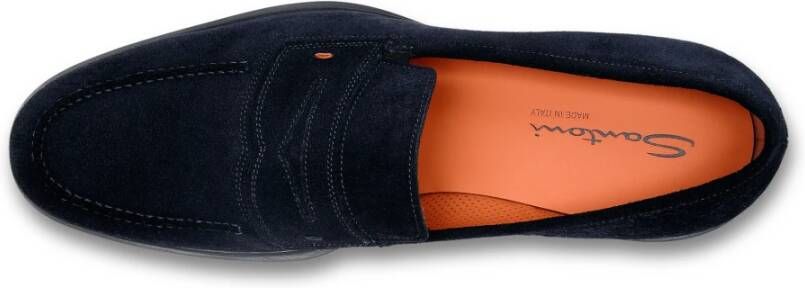 Santoni Heren suède Easy loafer