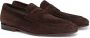 Santoni Bruine suède loafer met handstiksel Brown Heren - Thumbnail 8